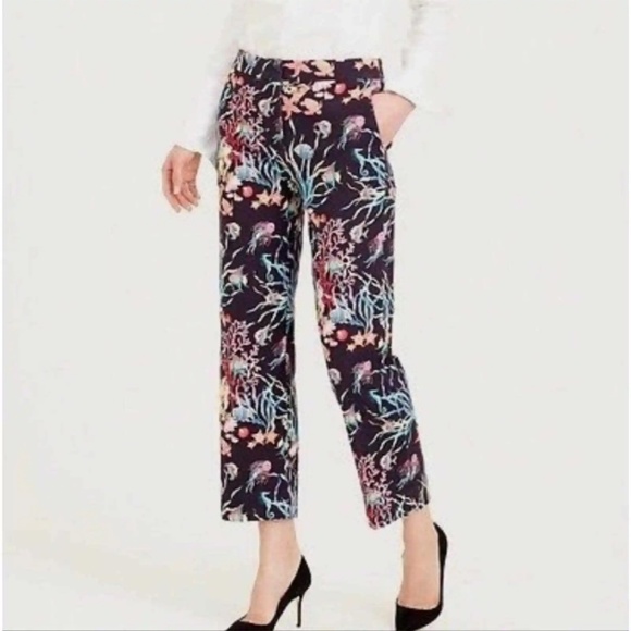 J Crew Blue Ratti Under the Sea Patio Pant - Picture 2 of 10